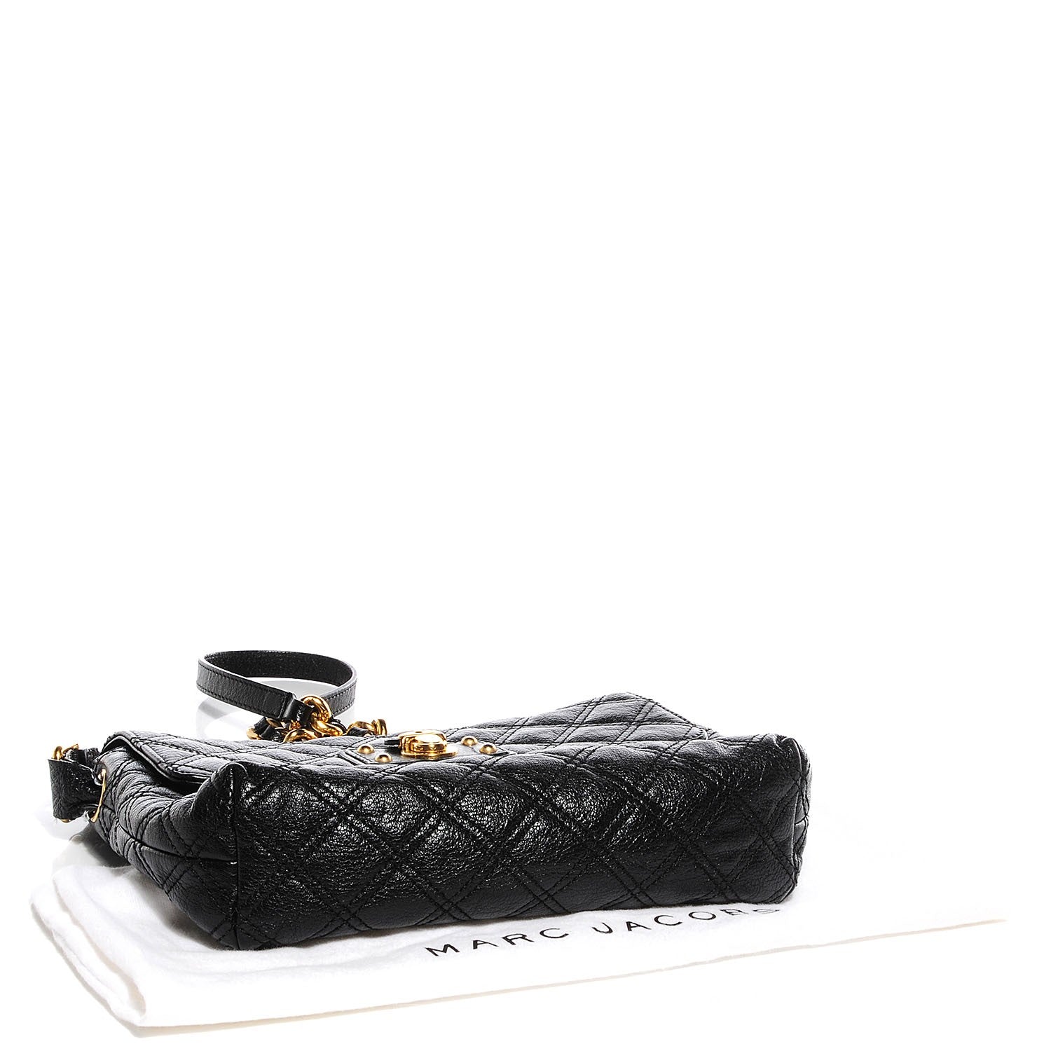 Marc Jacobs Lacquered Leather The Large Single Flap Black 4 of 8