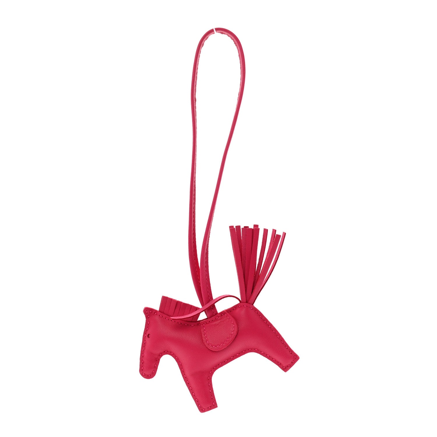 Hermes Milo Lambskin Grigri Rodeo Horse Bag Charm PM Rose Mexico 1 of 5