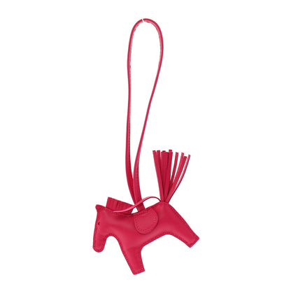 Hermes Milo Lambskin Grigri Rodeo Horse Bag Charm PM Rose Mexico 1 of 5