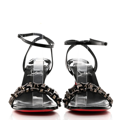 Christian Louboutin CHRISTIAN LOUBOUTIN Patent Asteroispikes 85 Studded Sandals 38 Black 2 of 8