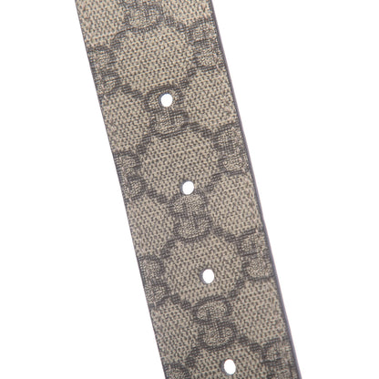 Gucci GG Supreme Monogram Interlocking G 37mm Belt 90 36 Beige Ebony Cocoa 5 of 6