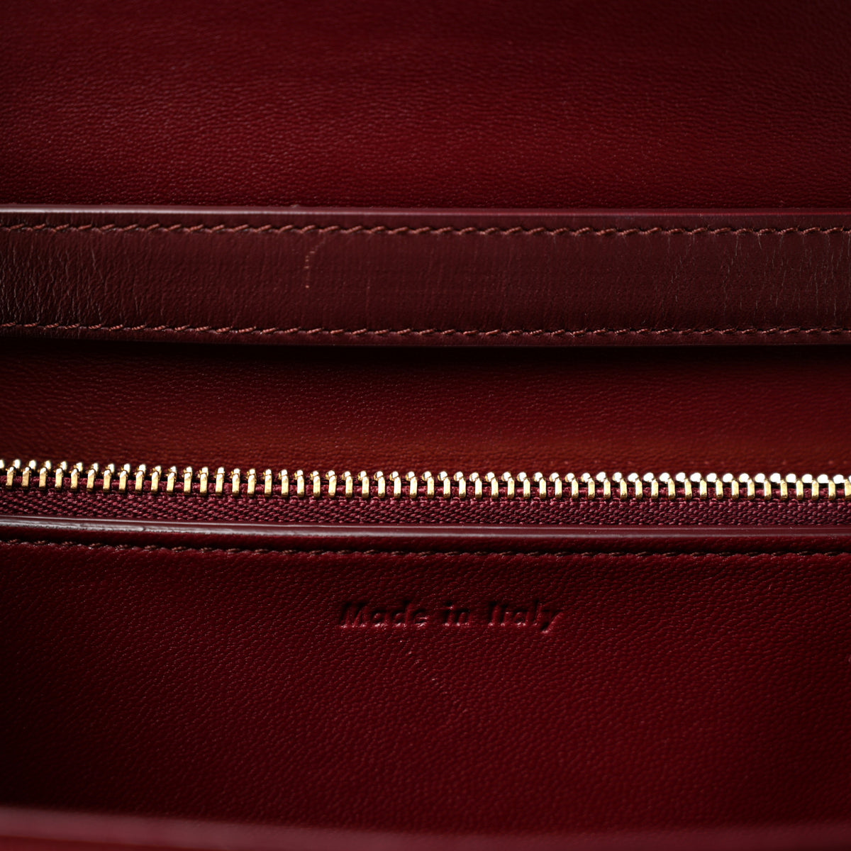 Box Calfskin Medium Classic Box Flap Bag Burgundy
