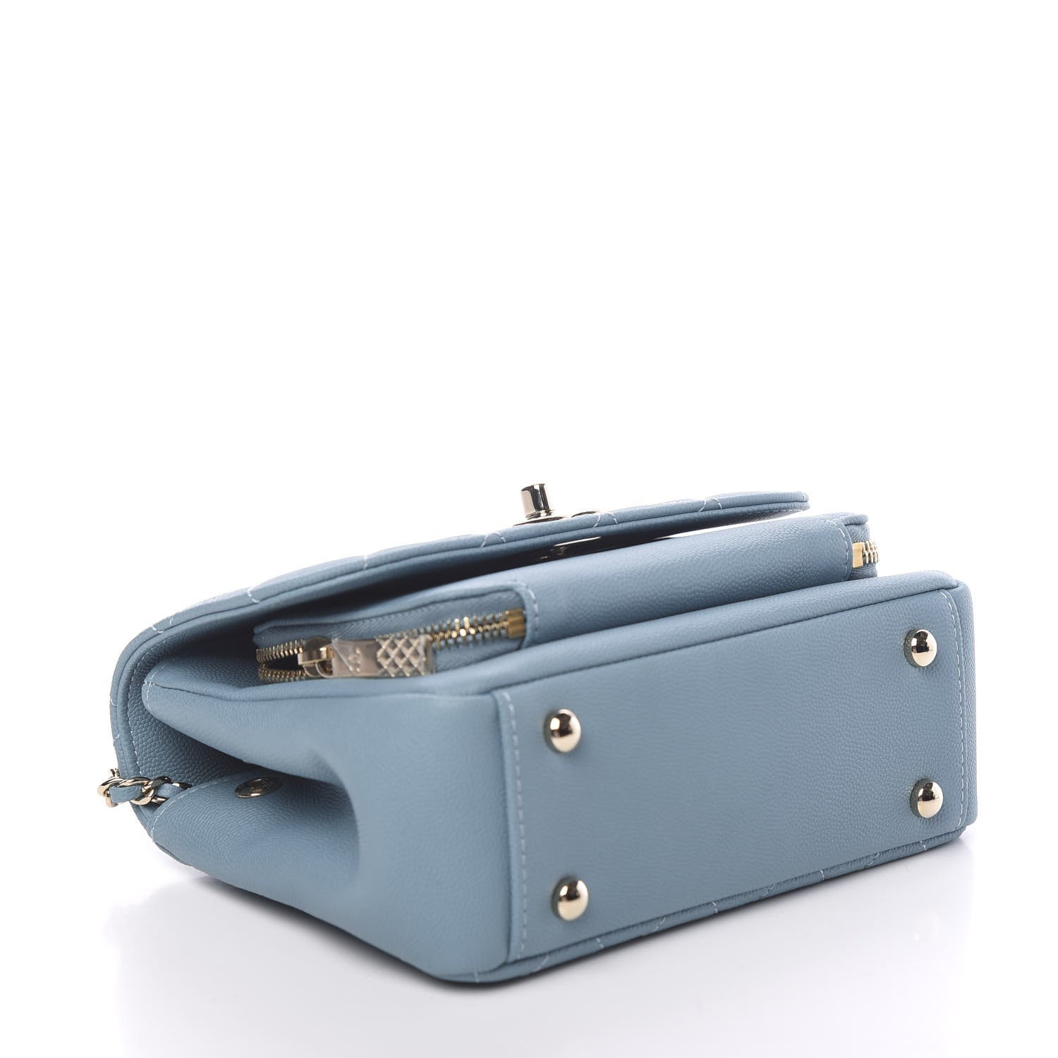 Chanel Caviar Quilted Small Business Affinity Flap Light Blue 3 of 10