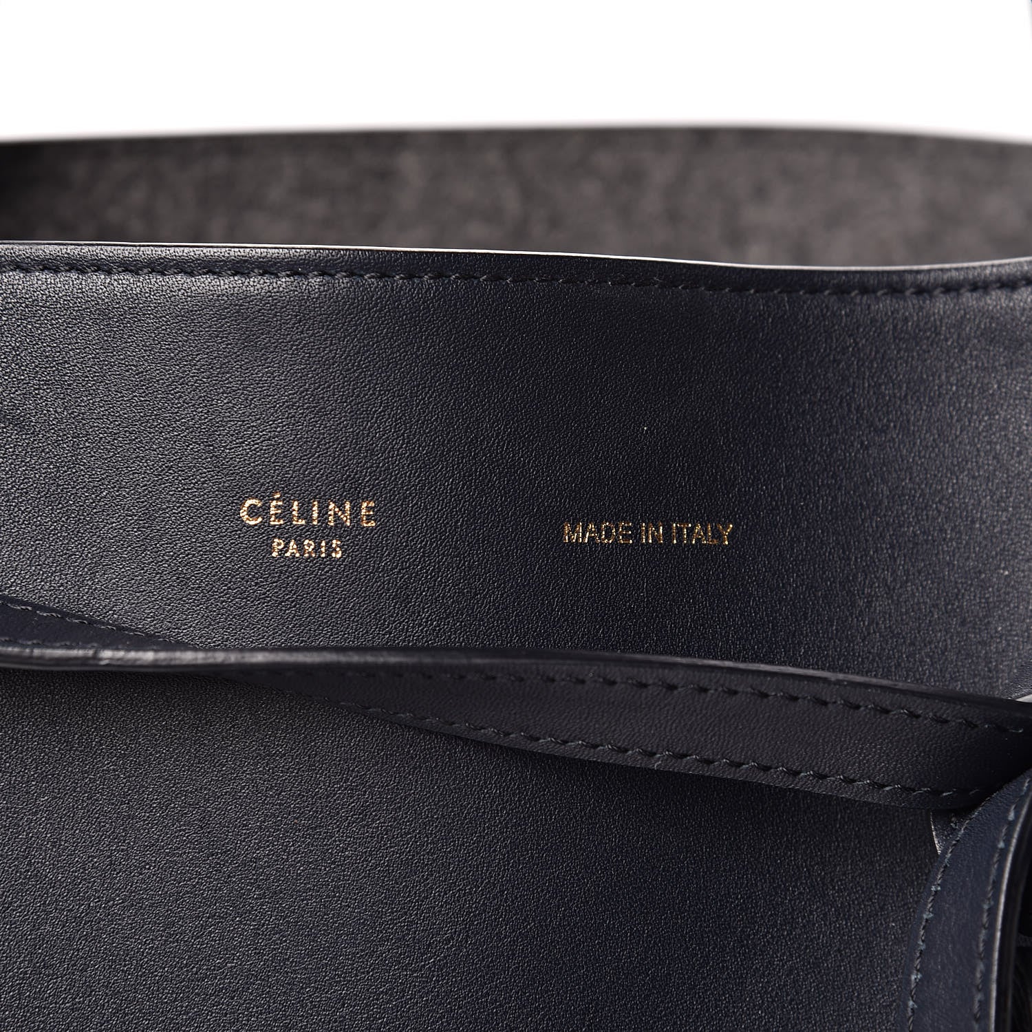 Celine Smooth Calfskin Small Tassel Cabas Phantom Navy Blue 9 of 17