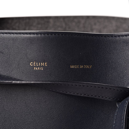 Celine Smooth Calfskin Small Tassel Cabas Phantom Navy Blue 9 of 17