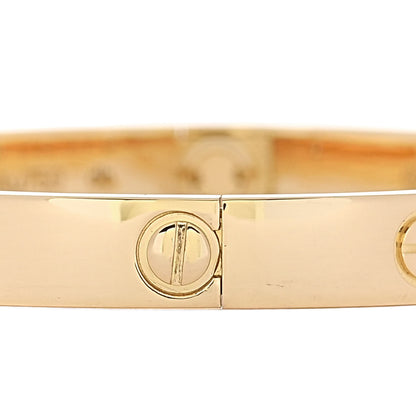Cartier 18K Yellow Gold 4 Diamond LOVE Bracelet 16 9 of 10