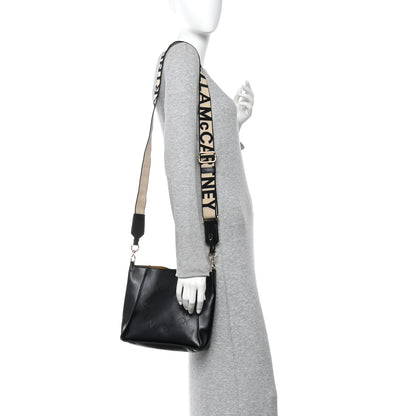 Stella McCartney Eco Alter Nappa Perforated Logo Mini Crossbody Black 2 of 11
