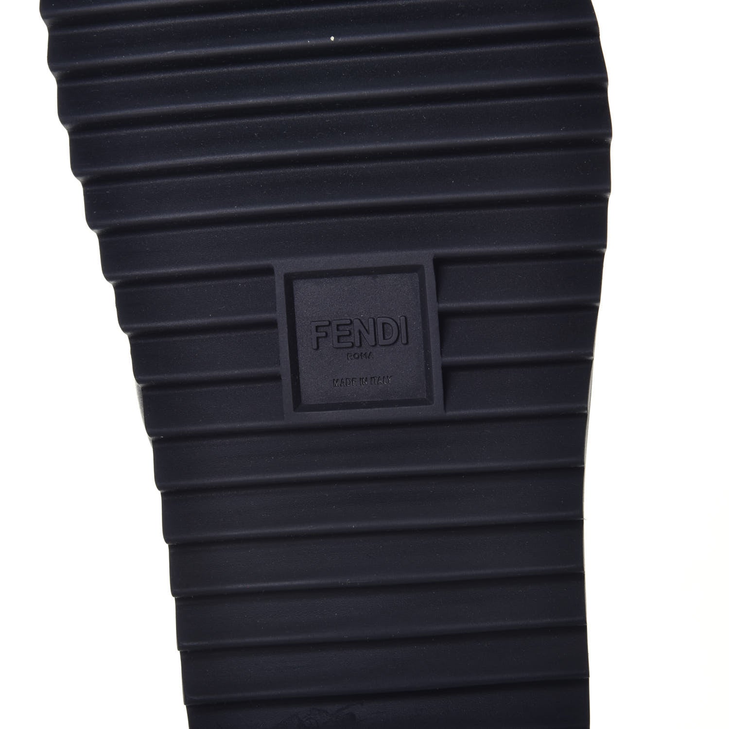 Fendi Nappa FF Embossed Mens Criss Cross Slide Sandals 6 Black 6 of 10