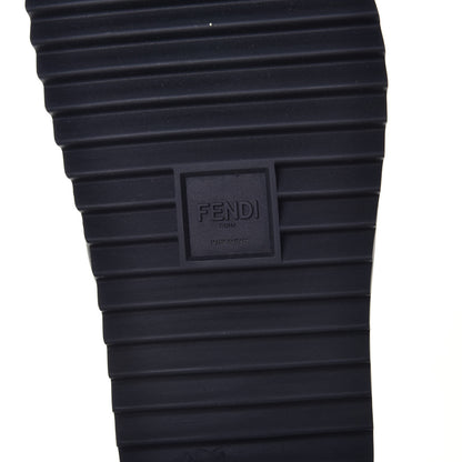 Fendi Nappa FF Embossed Mens Criss Cross Slide Sandals 6 Black 6 of 10