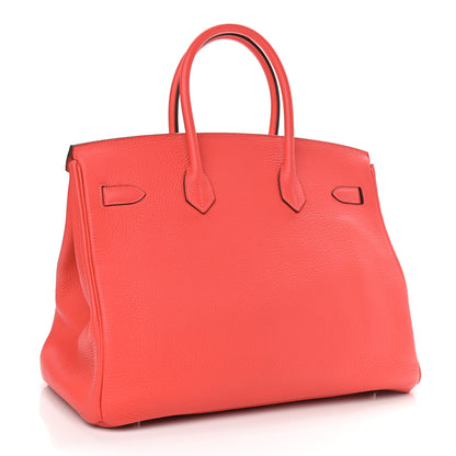 Hermes Taurillon Clemence Birkin 35 Rose Jaipur 3 of 17