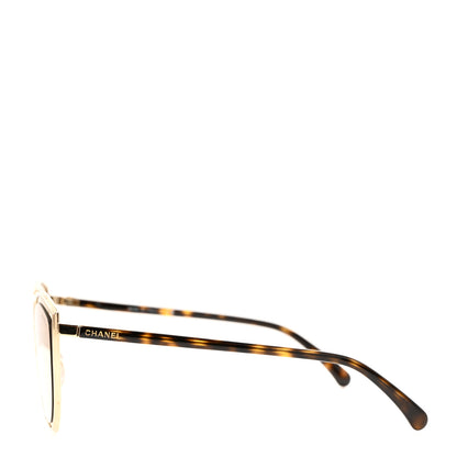Chanel Metal Cat Eye Sunglasses 4222 Gold 3 of 8