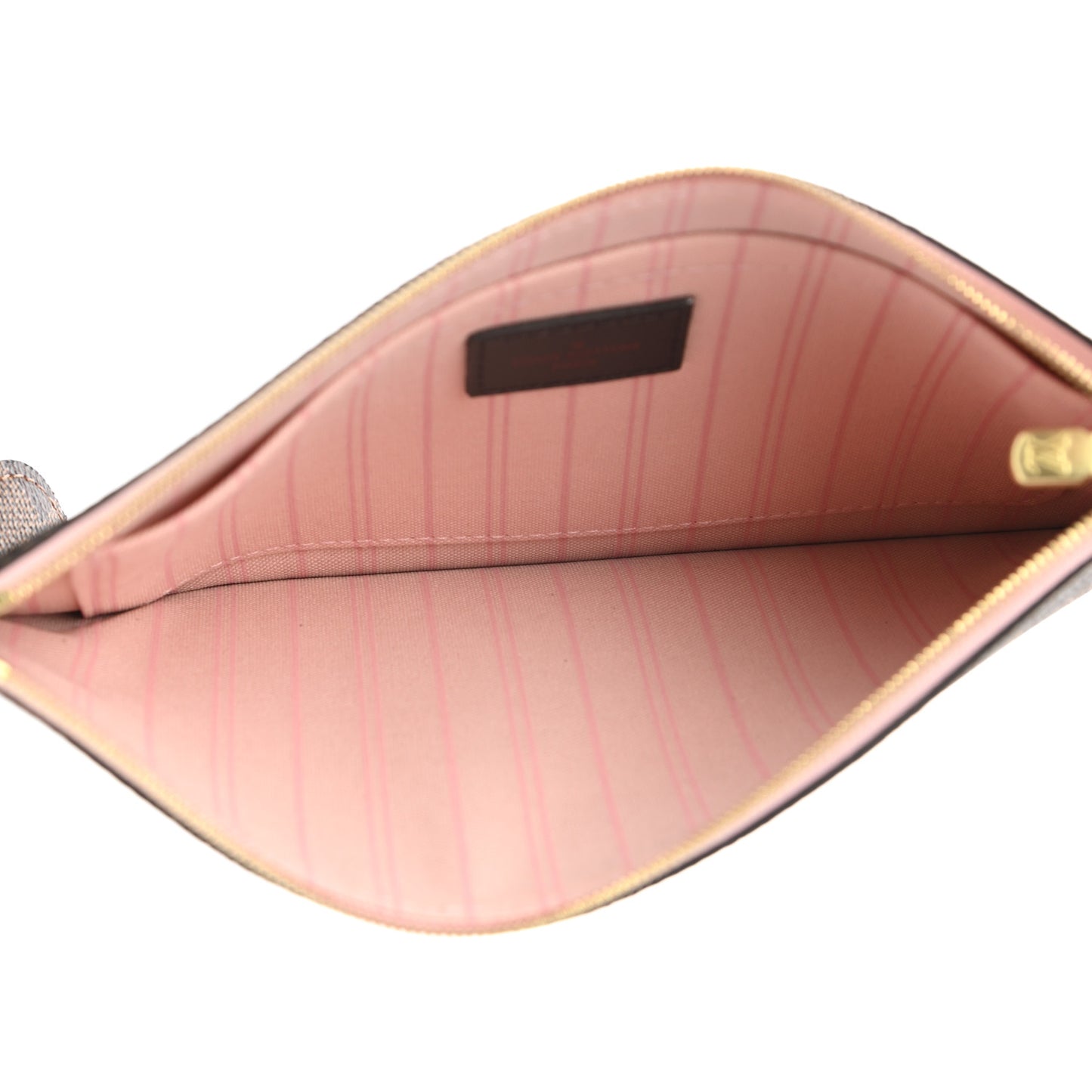 Damier Ebene Neverfull MM GM Pochette Rose Ballerine