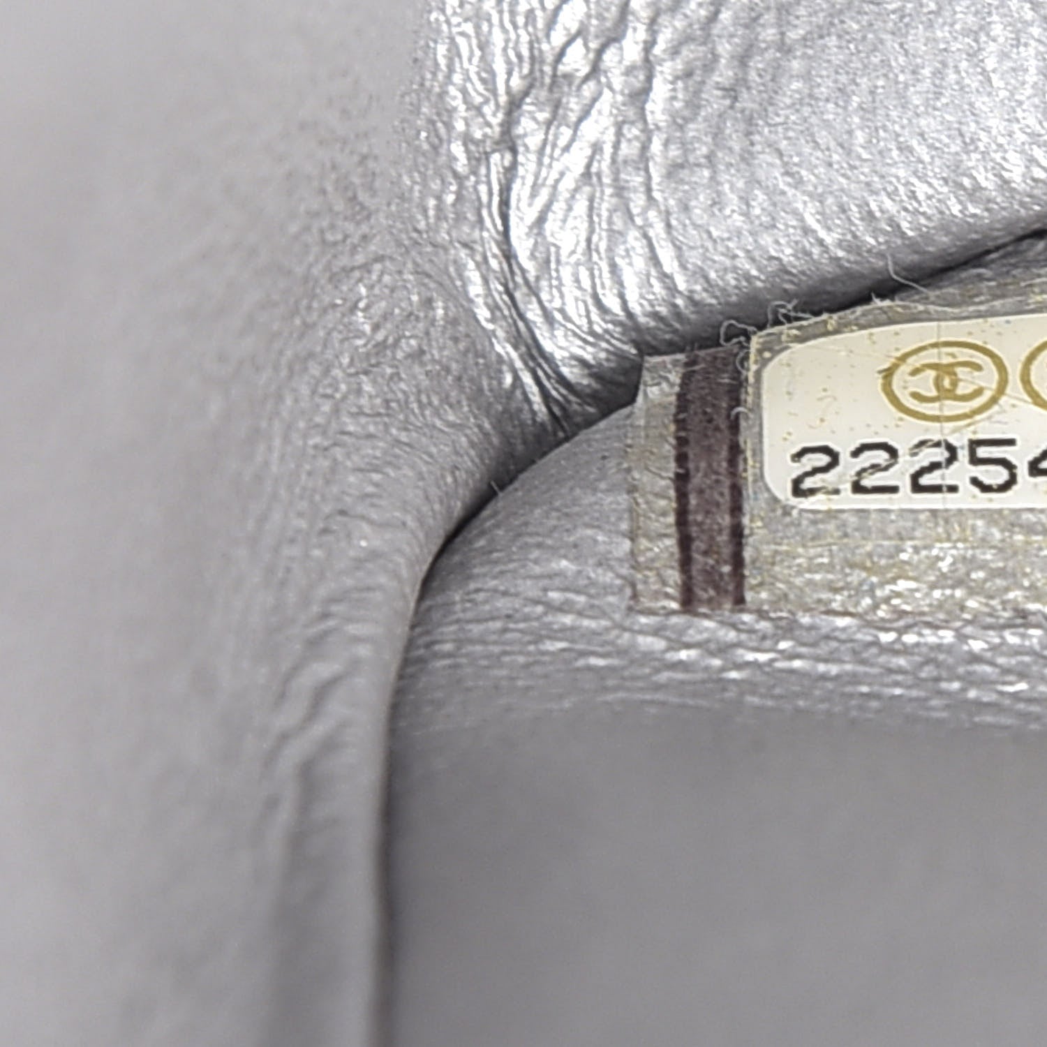 Chanel Iridescent Calfskin Chevron Quilted Medium Double Flap Silver 10 of 11