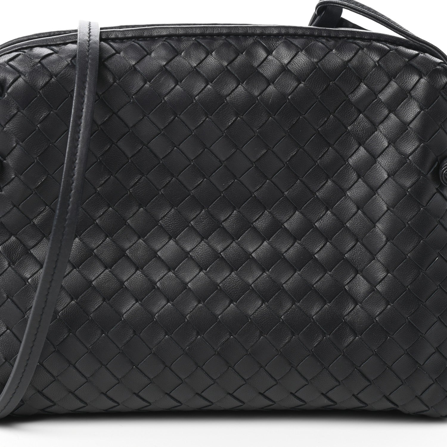 Bottega Veneta Nappa Intrecciato Nodini Crossbody Messenger Black 7 of 9