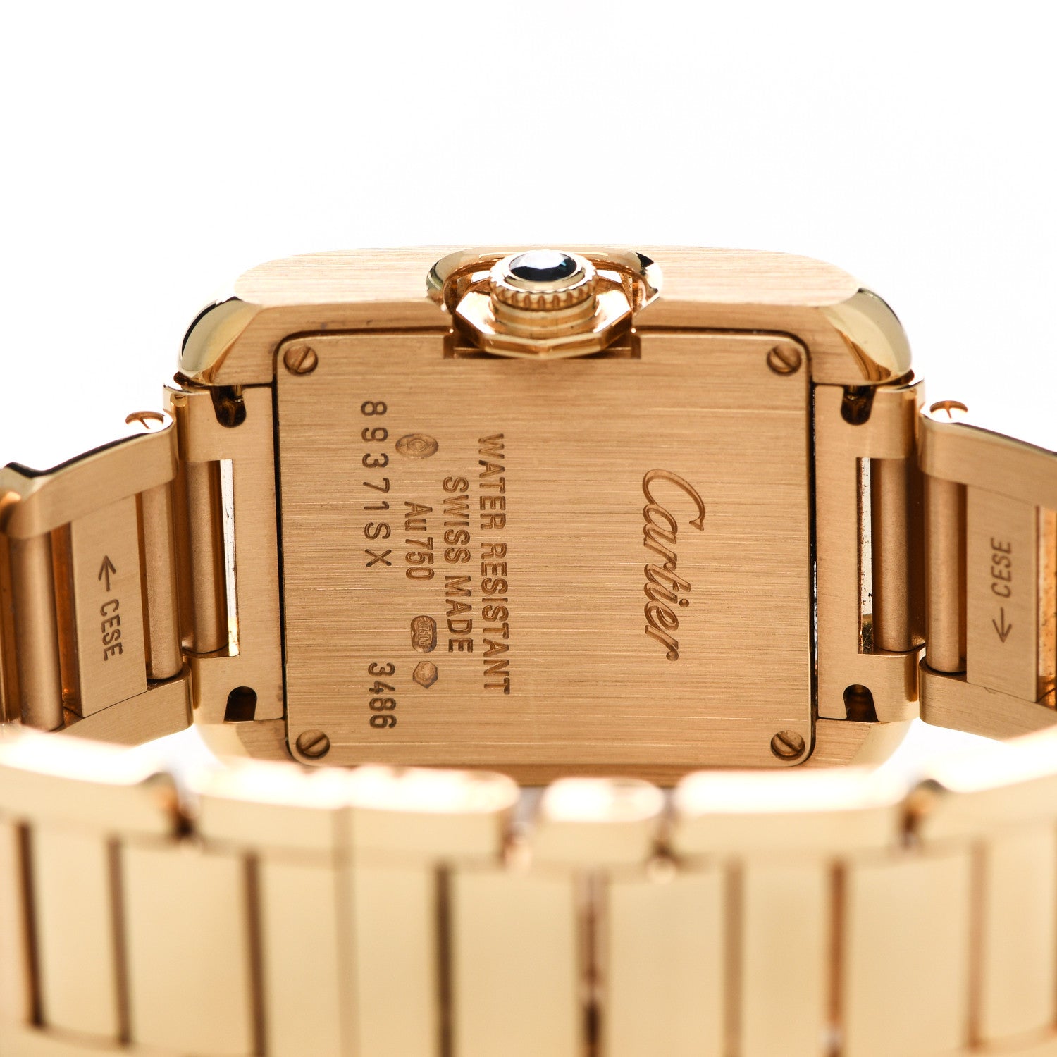 Cartier 18K Yellow Gold 23mm Tank Anglaise Quartz Watch 4 of 5