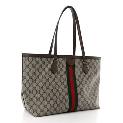 Gucci GG Supreme Monogram Medium Ophidia Shopping Tote Brown 3 of 10