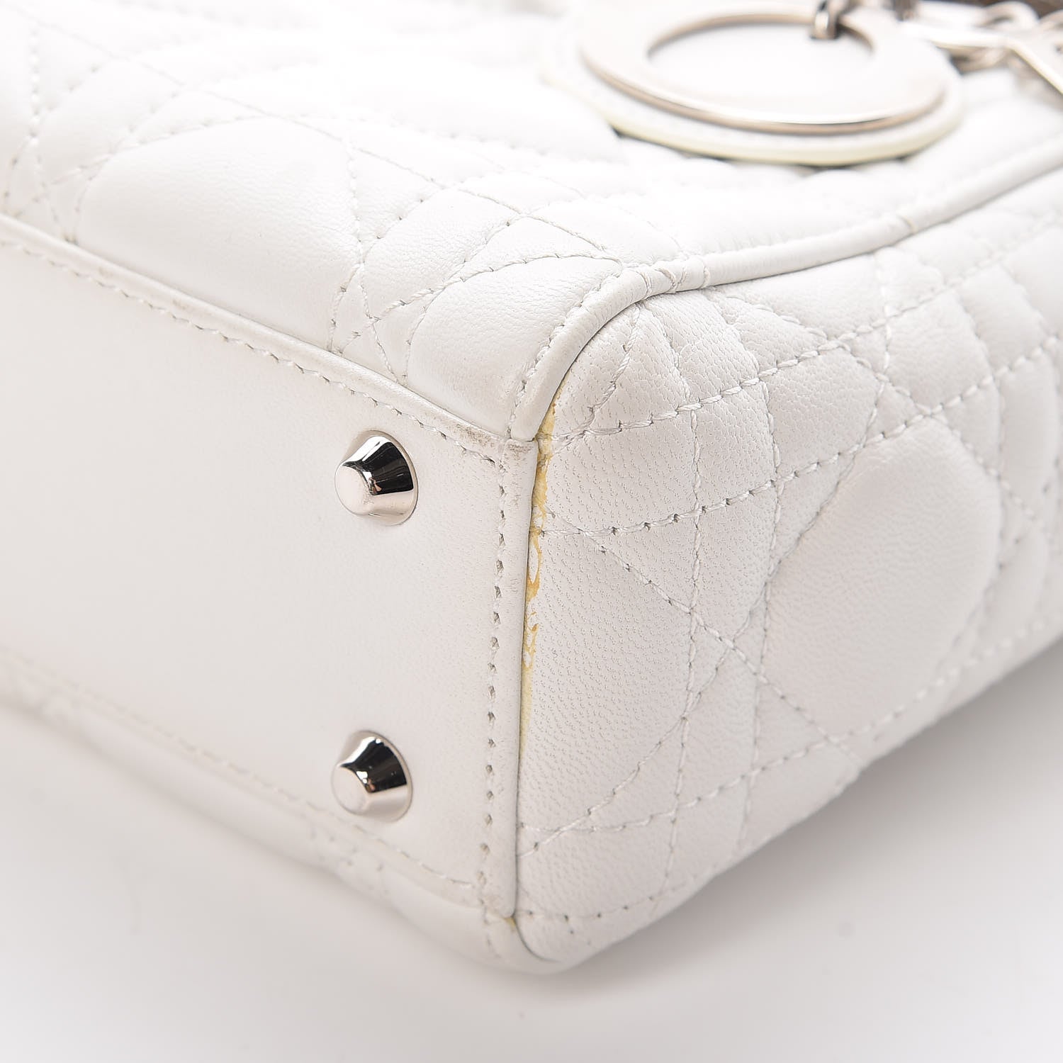 Christian Dior Lambskin Cannage Mini Lady Dior White 15 of 17