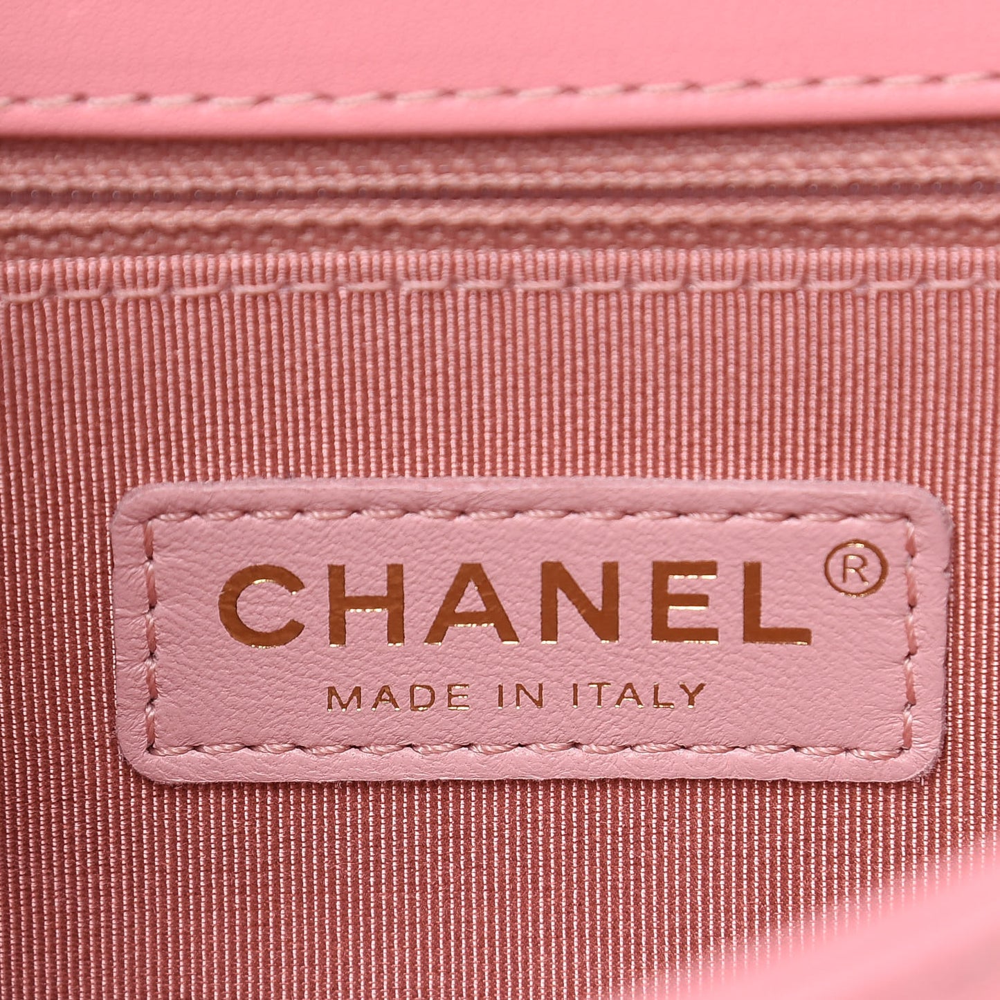 Lambskin Quilted Pearl Chain Flap Bag Pink