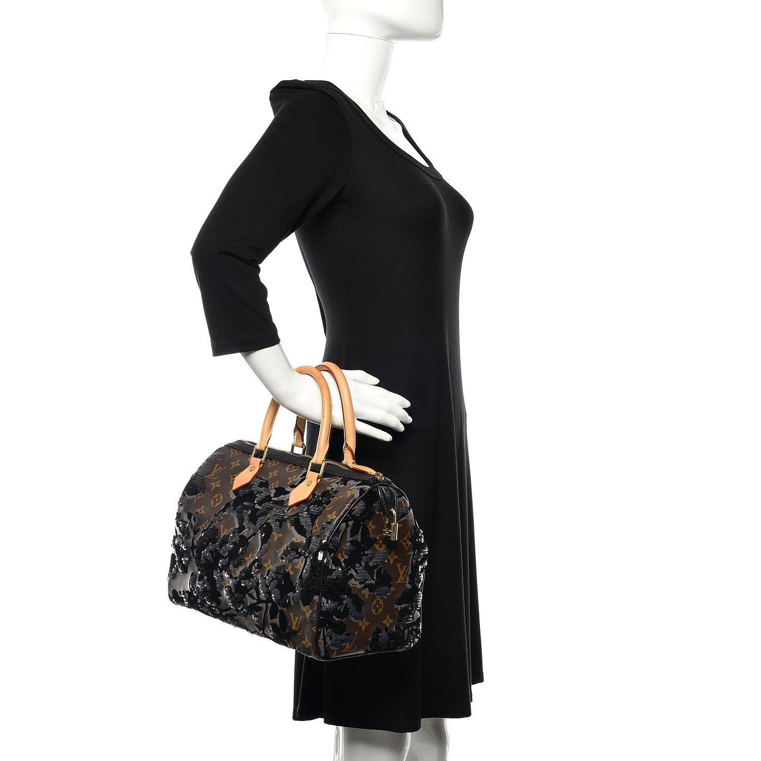 Louis Vuitton Monogram Fleur De Jais Sequins Speedy 30 2 of 16
