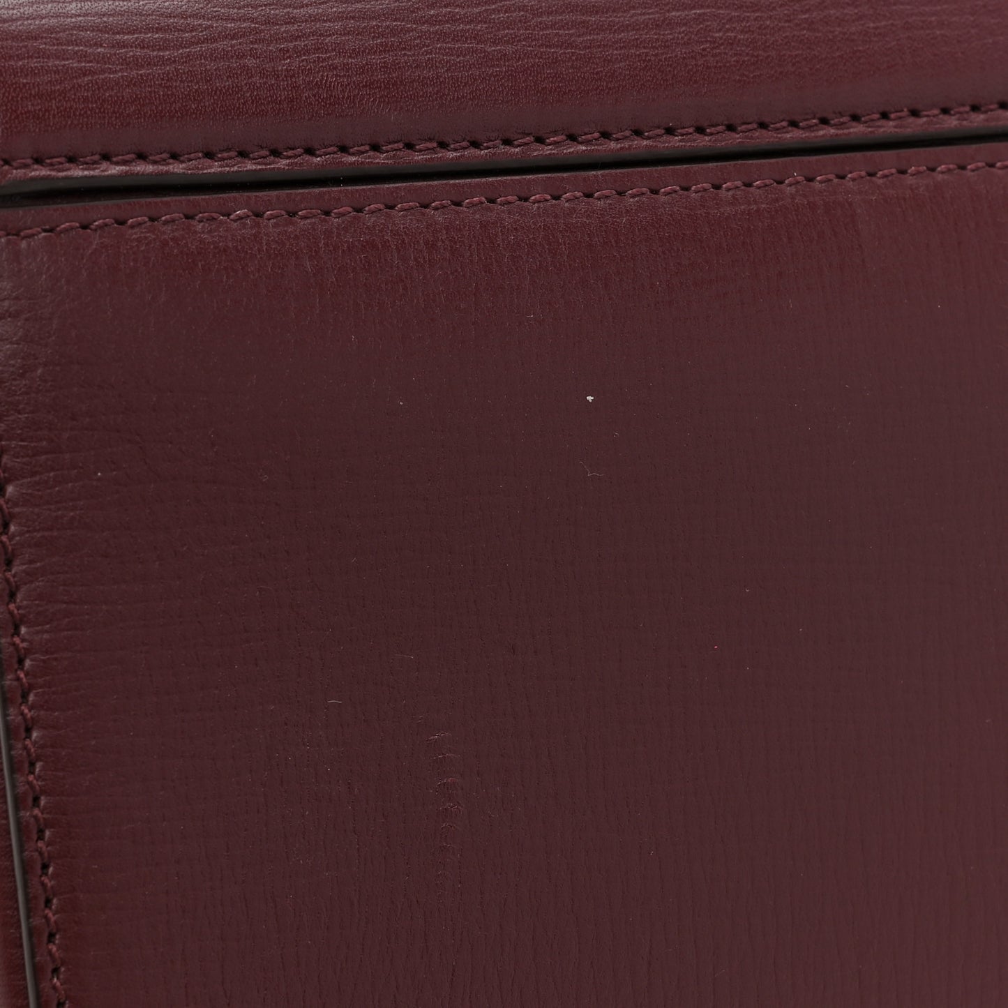 Textured Calfskin Mini Pandora Box Chain Crossbody Bag Oxblood