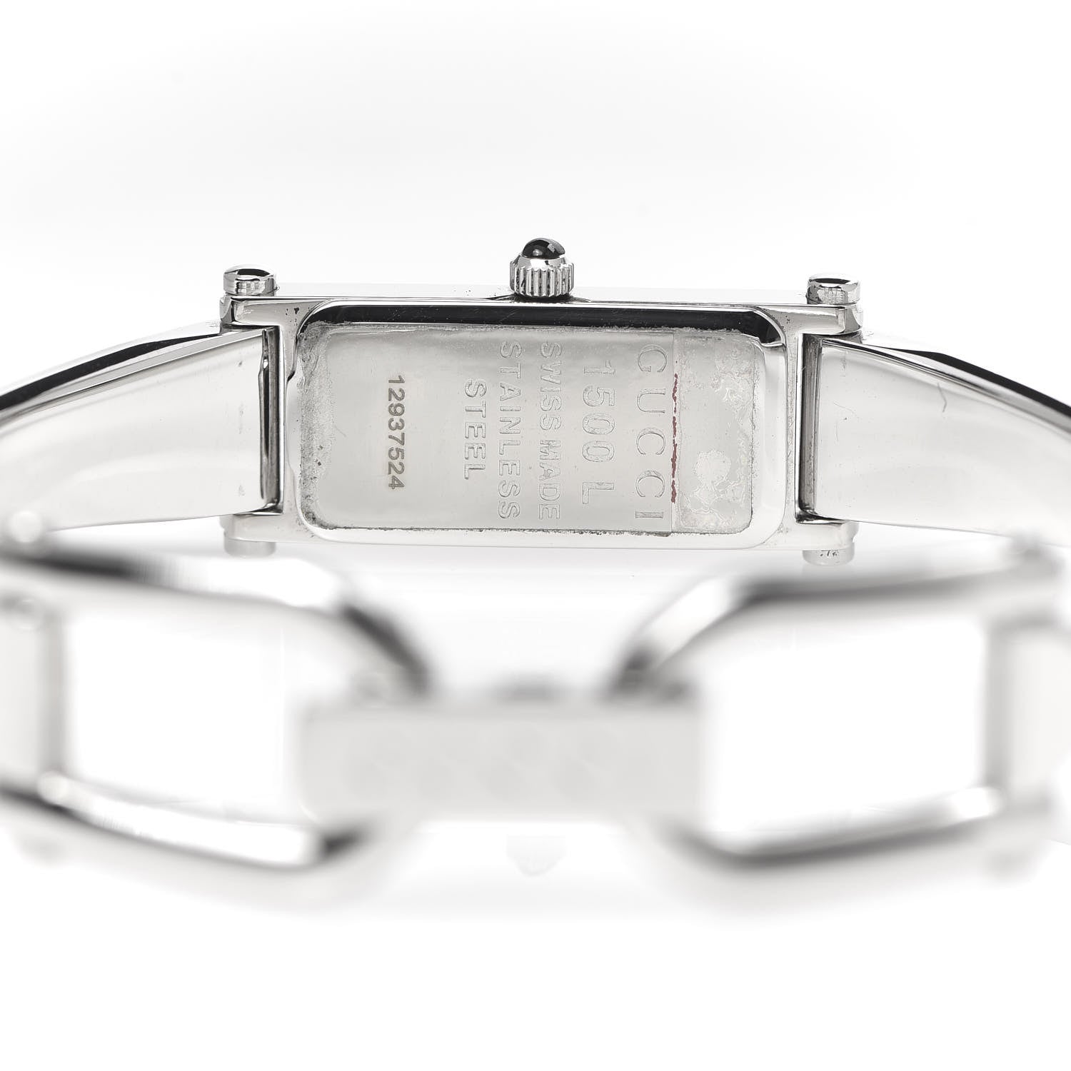 Gucci Stainless Steel Diamond Mother of Pearl 12mm 1500L Horsebit Quartz Watch 5 of 6