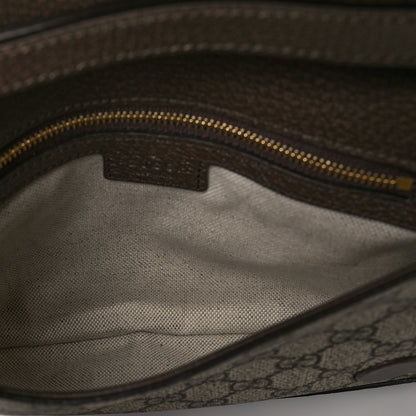 Gucci GG Supreme Monogram Textured Dollar Calfskin Blondie Chain Shoulder Flap Bag Beige Ebony New Acero 5 of 10