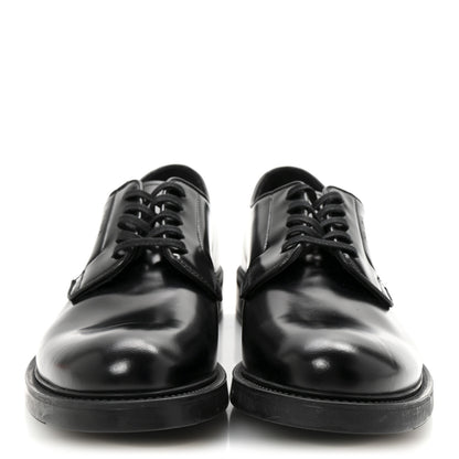 Prada Spazzolato Mens Derby Loafers 8 Black 3 of 9