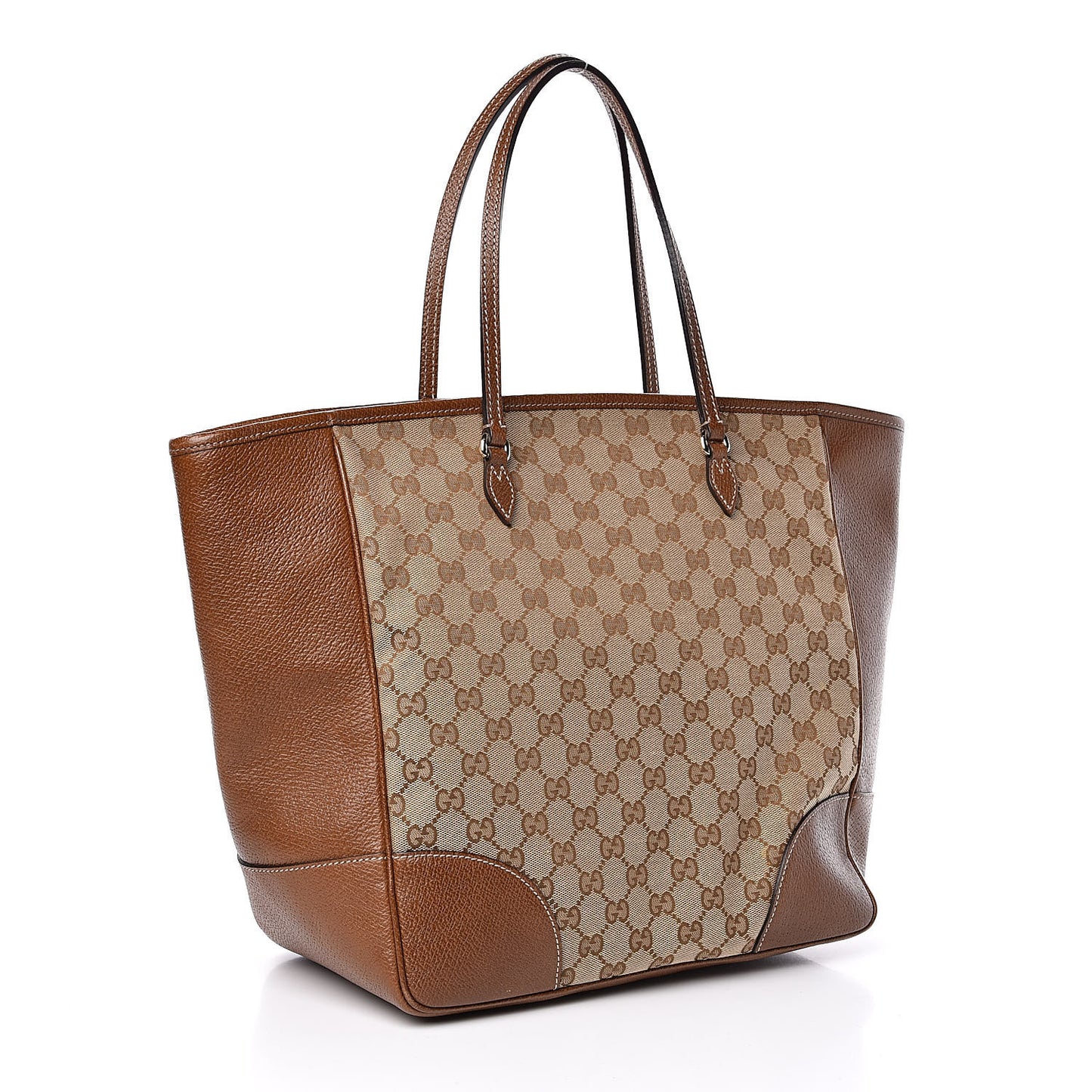 Monogram Medium Bree Zippered Tote Beige Tabacco