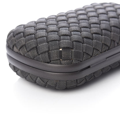 Bottega Veneta Metal Intrecciato Mesh Woven Knot Clutch in Gunmetal 7 of 8