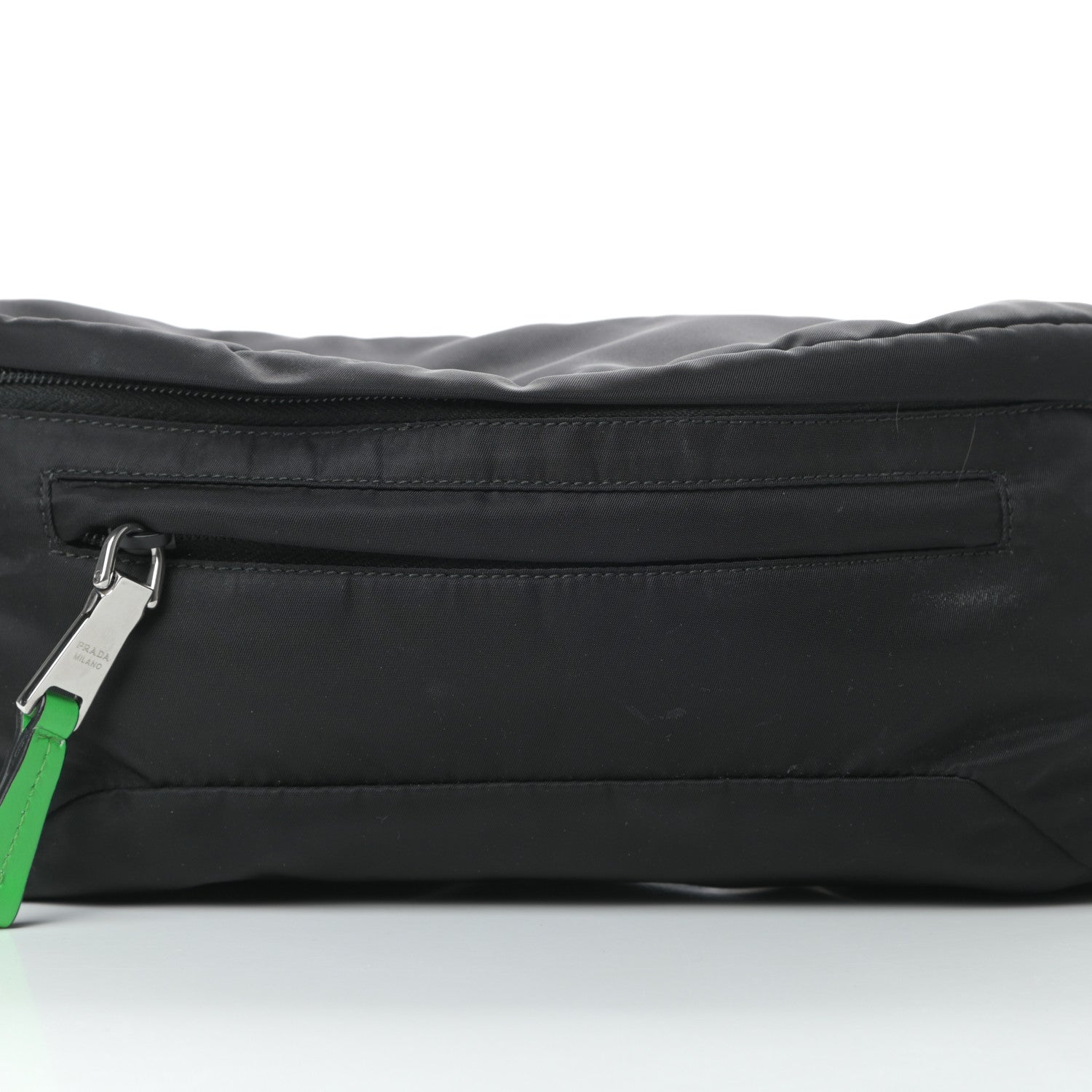 Prada Tessuto Nylon Belt Bag Black Verde 8 of 11