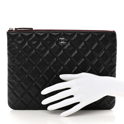 Chanel Caviar Quilted Medium Cosmetic Case Black 2 of 7