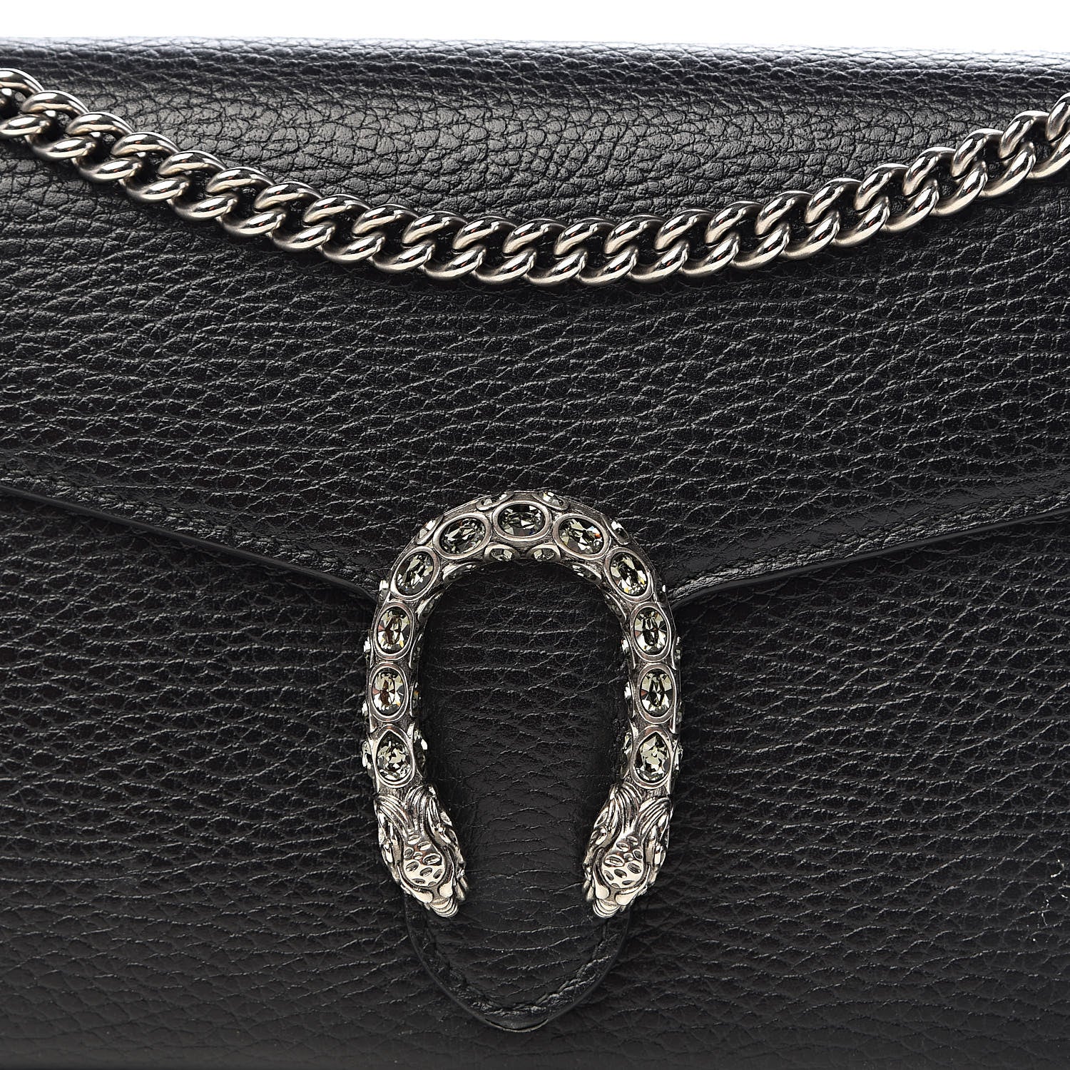 Gucci Calfskin Mini Dionysus Chain Wallet Black 11 of 11