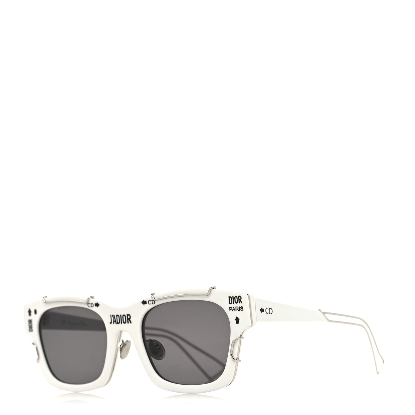 Acetate J'adior Sunglasses White