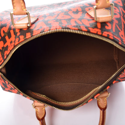 Louis Vuitton Monogram Graffiti Speedy 30 Orange 7 of 9