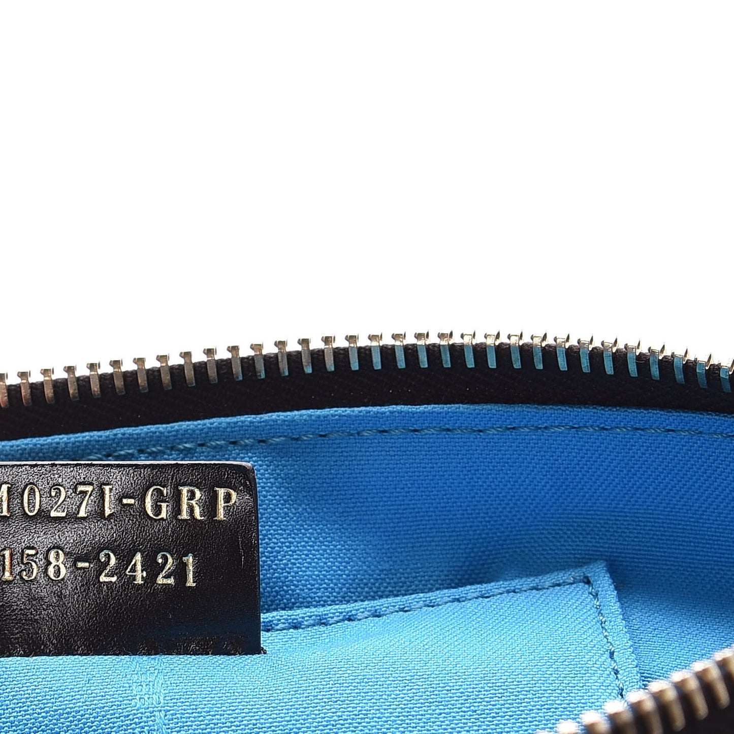 Zucca Spalmati Vitello Elite Pochette Tobacco Turchese