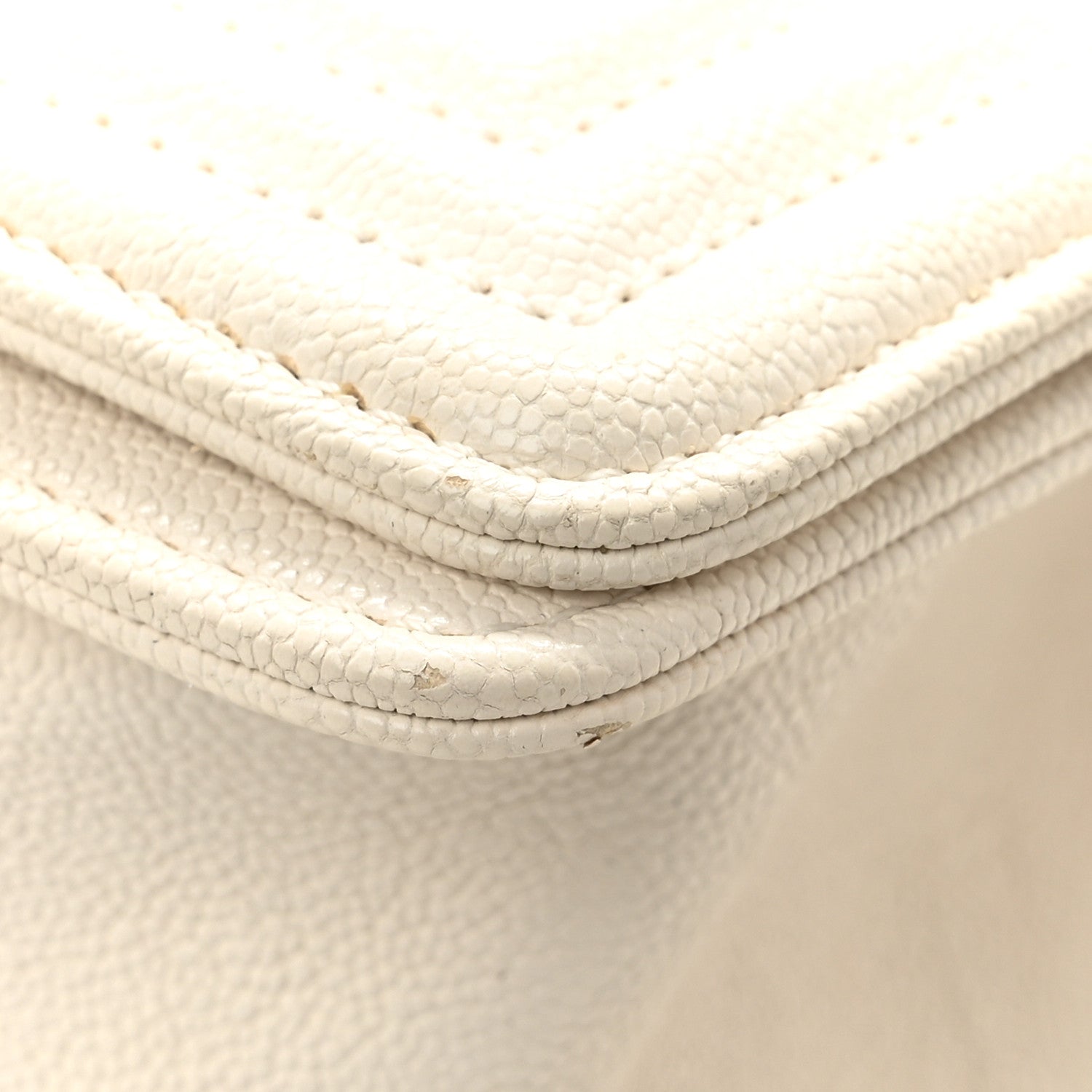 Chanel Caviar Chevron Quilted Small Boy Flap White 11 of 14