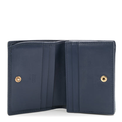 Gucci Denim Matelasse Pearly GG Marmont Card Case Wallet Blue 5 of 9
