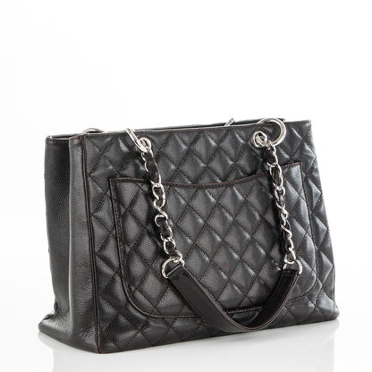 Chanel Caviar Quilted Grand Shopping Tote GST Dark Brown 3 of 7