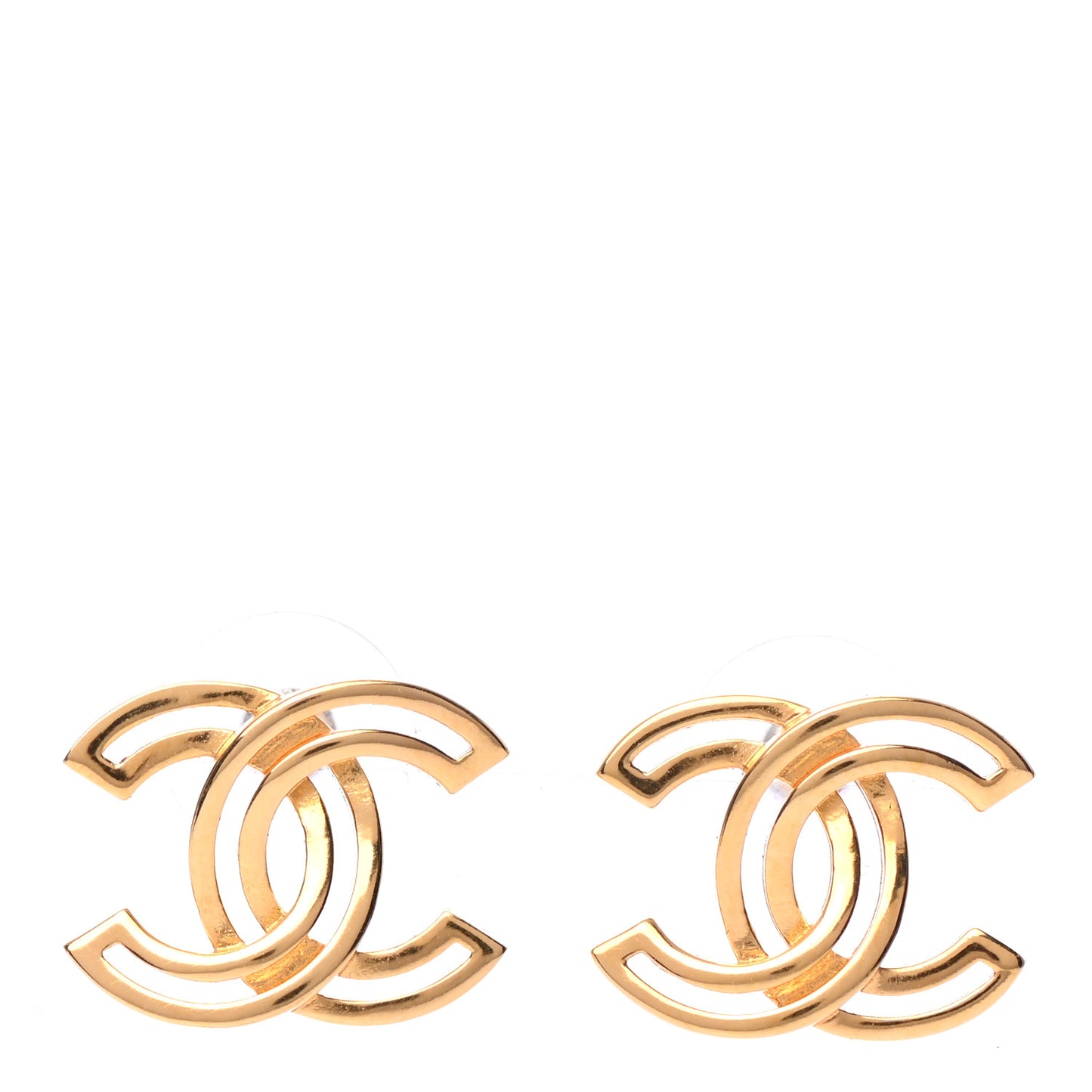 Metal Obazine CC Earrings Gold