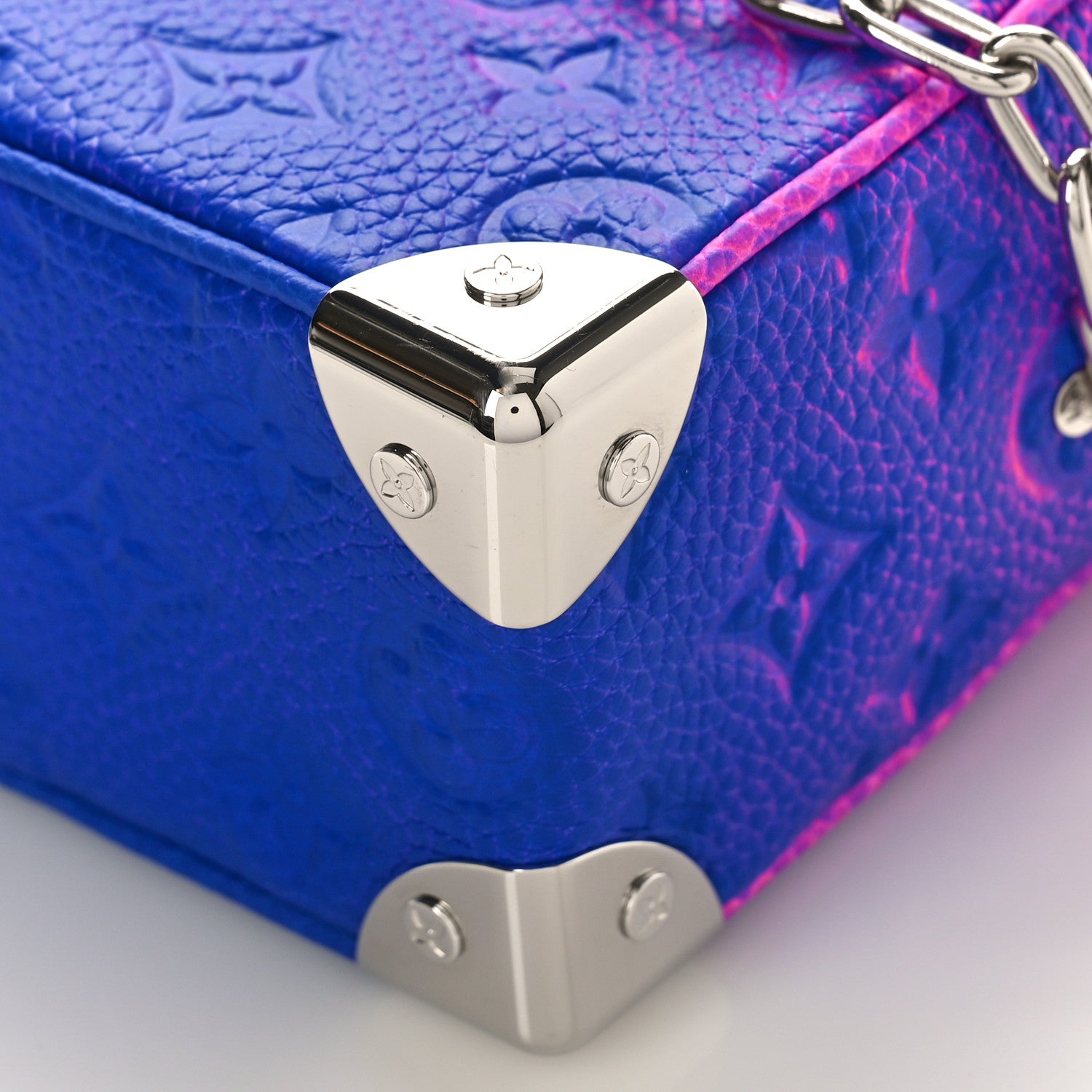 Louis Vuitton Taurillon Illusion Mini Soft Trunk Bleu Rose 8 of 8