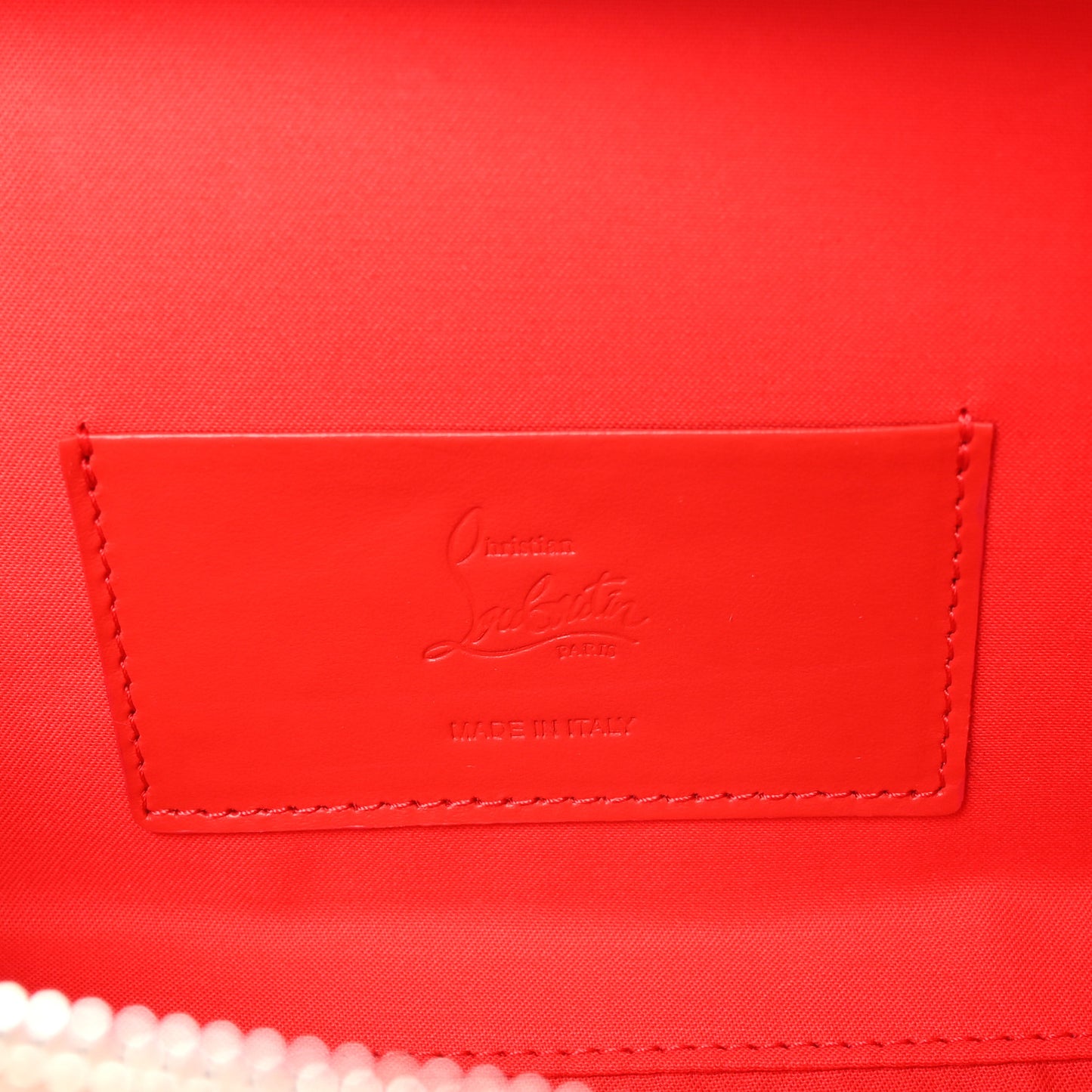 Calfskin Kraftilou Logo Clutch