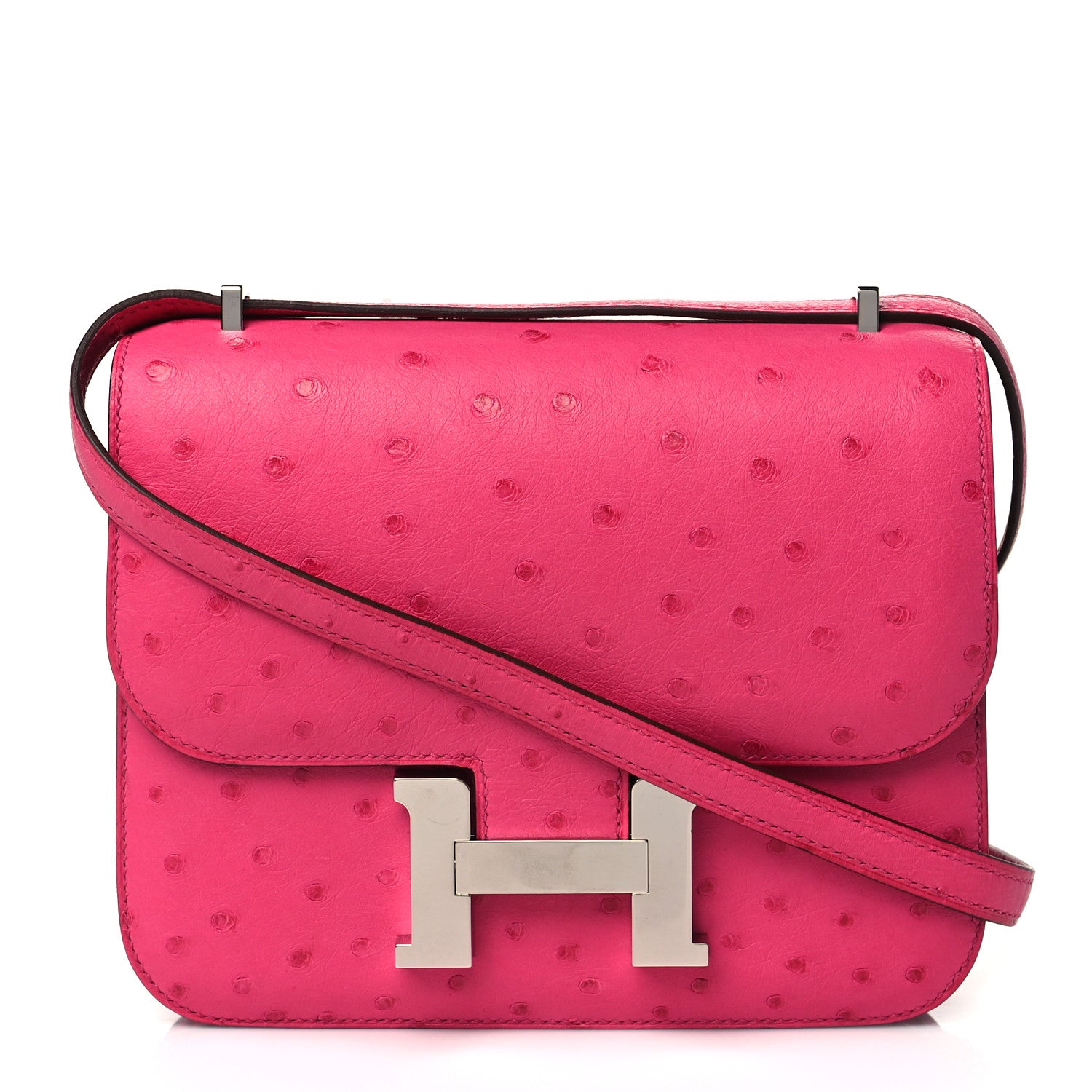 Hermes Ostrich Constance 18 Rose Tyrien 1 of 11