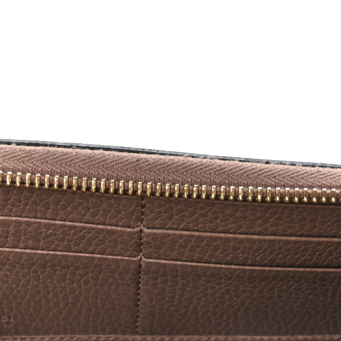 Dollar Calfskin GG Supreme Monogram GG Marmont Zip Around Wallet Porcelain Rose Beige Ebony