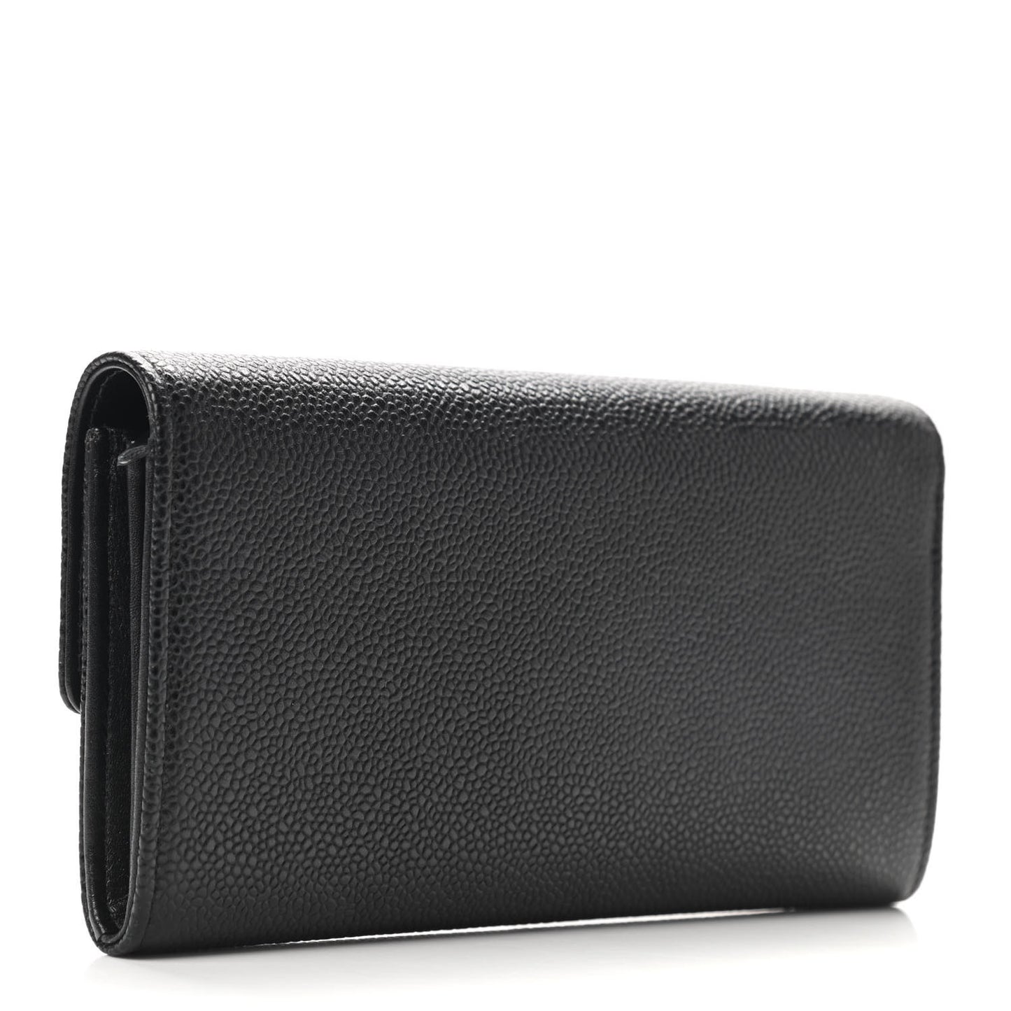 Caviar Timeless CC Large Gusset Flap Wallet Black
