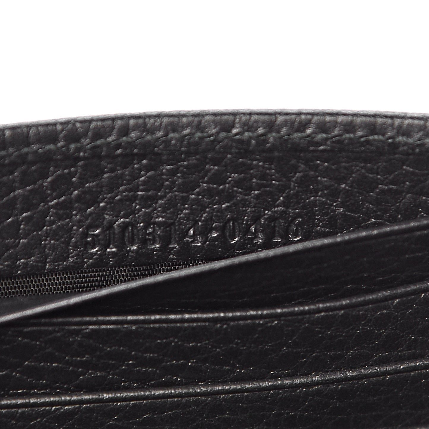 Dollar Calfskin Interlocking G Chain Wallet Black