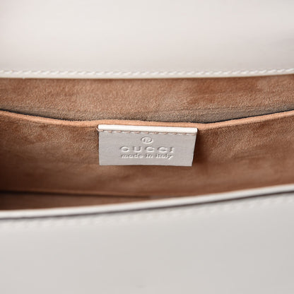 Gucci Calfskin Mini Sylvie Chain Shoulder Bag White 6 of 7