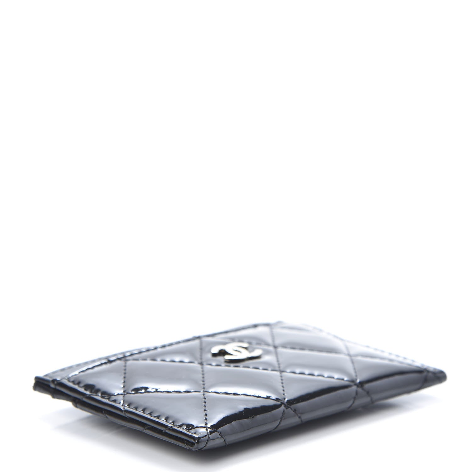 Chanel Patent Calfskin Quilted Card Holder Black 4 of 9