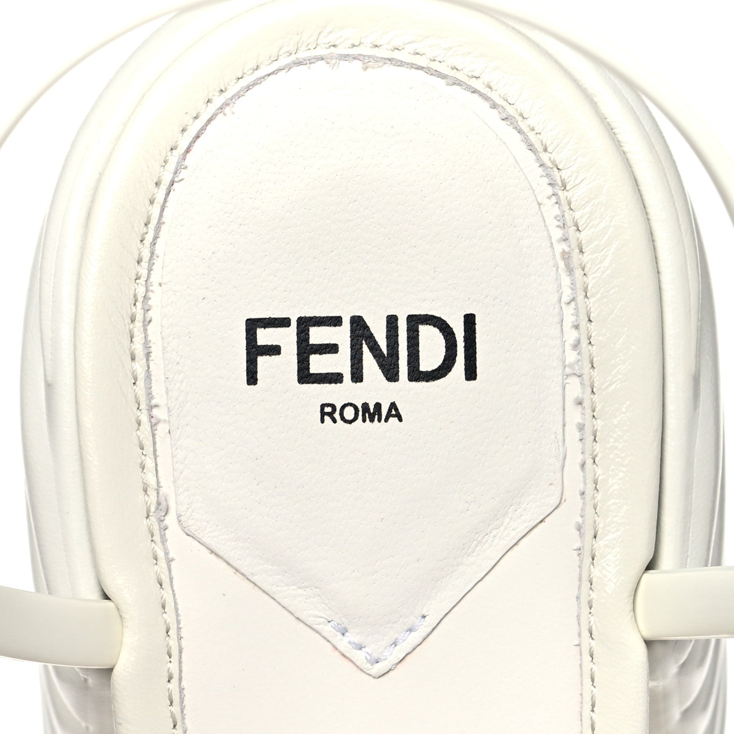 Fendi Calfskin Promenade Slingback Sandals 38 White 6 of 9
