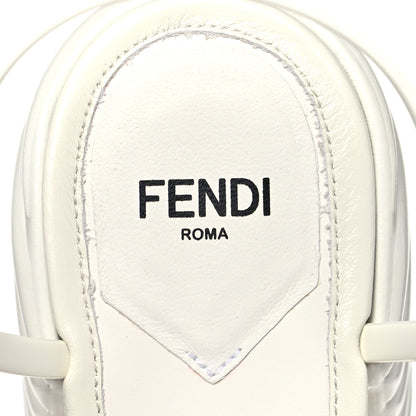 Fendi Calfskin Promenade Slingback Sandals 38 White 6 of 9