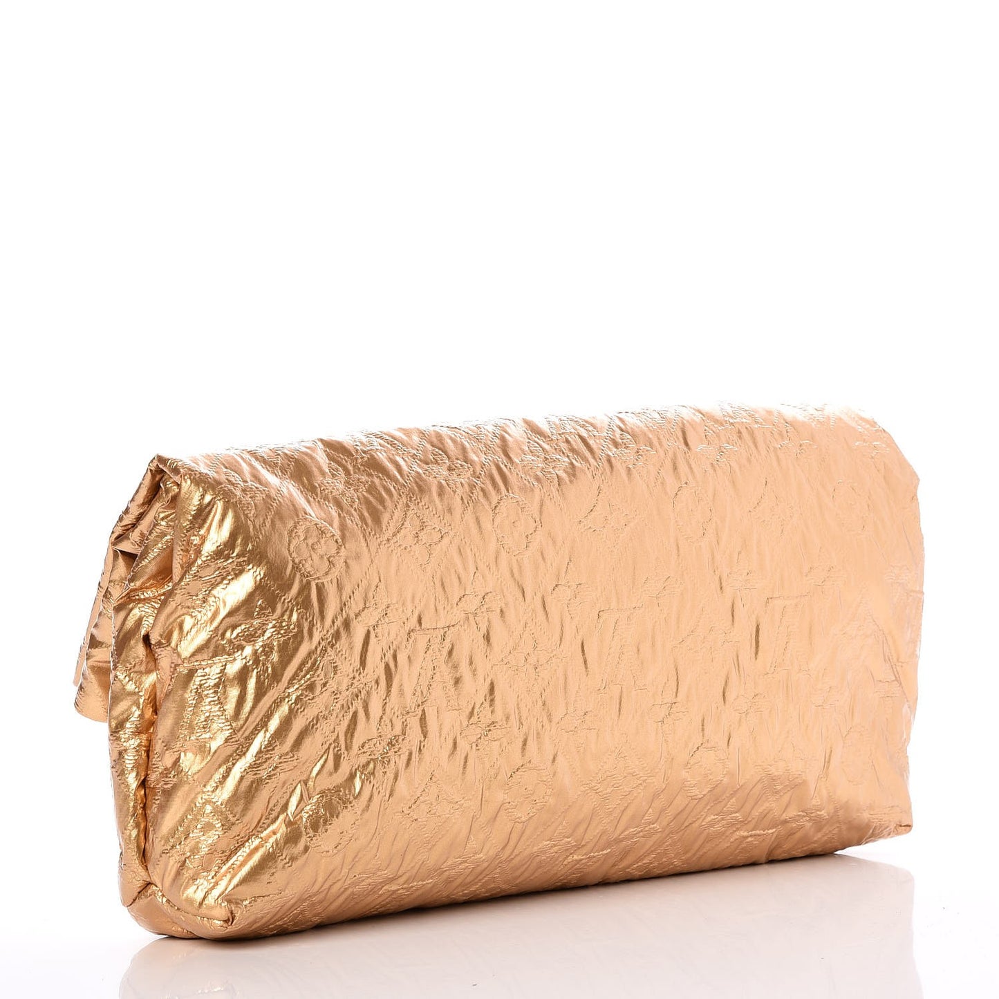 Jacquard Quilted Monogram Altair Clutch Gold